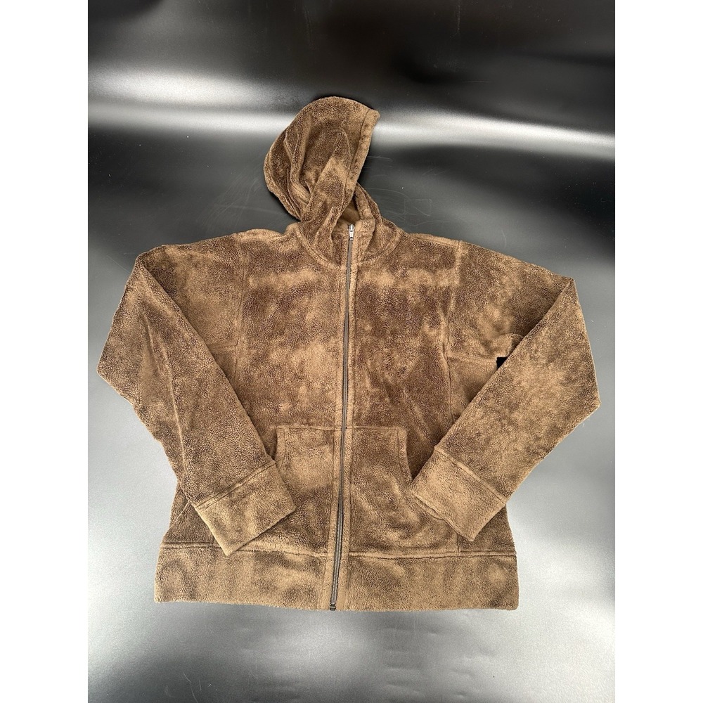 Patagonia Women's Plush Synchilla Fleece Hoodie Size Small Moss Brown Full Zip